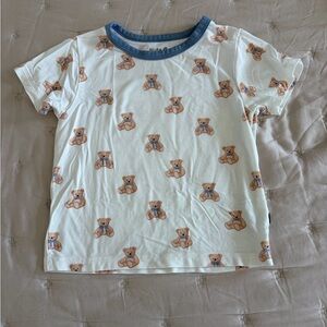Kyte BABY White Tee with Teddy Bear Print